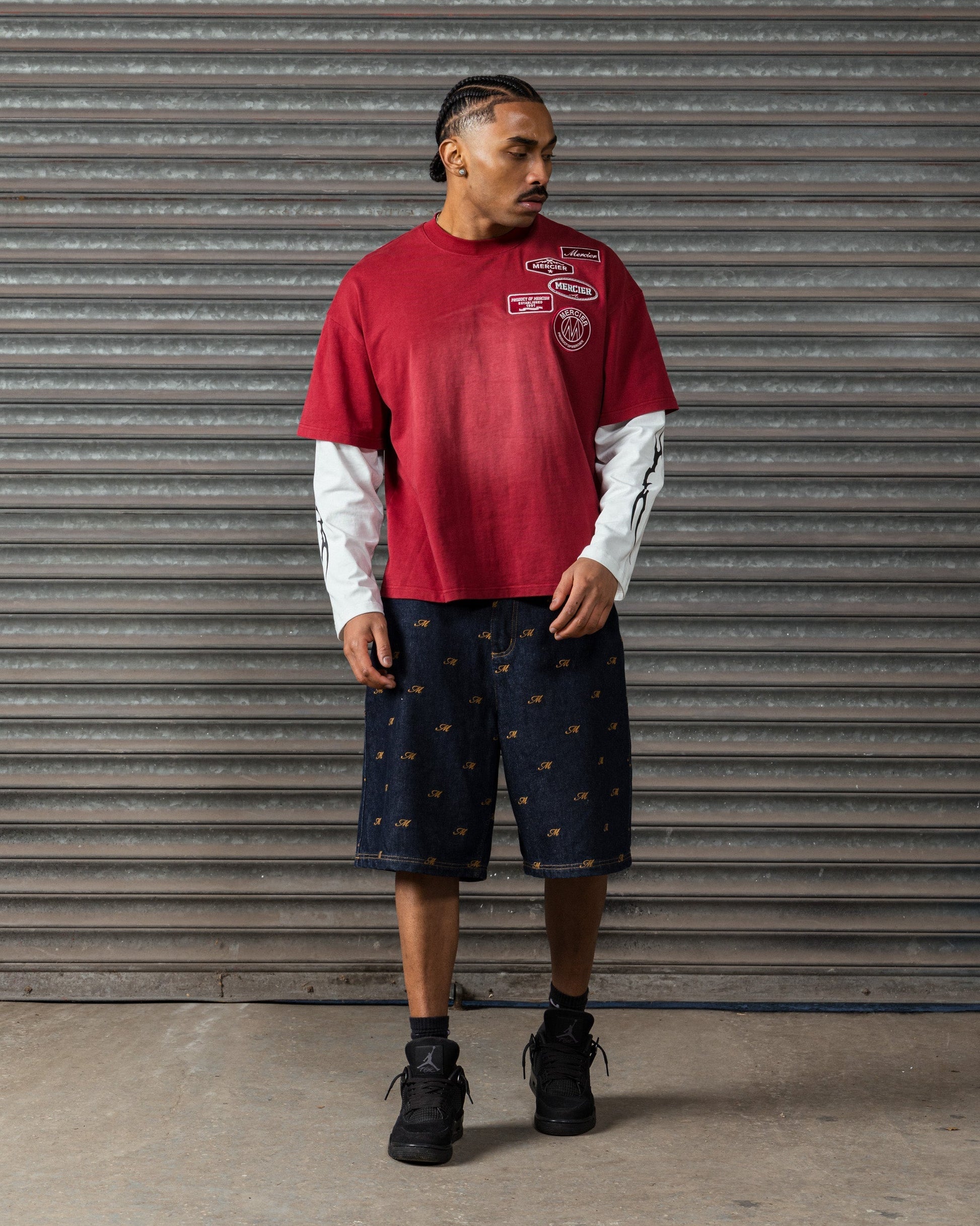 Mercier red OG Lightening faux layer top