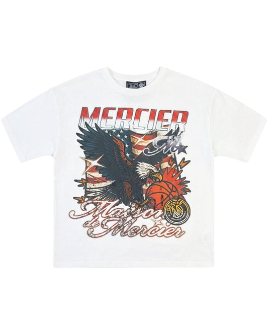Mercier white Eagle waffle t-shirt