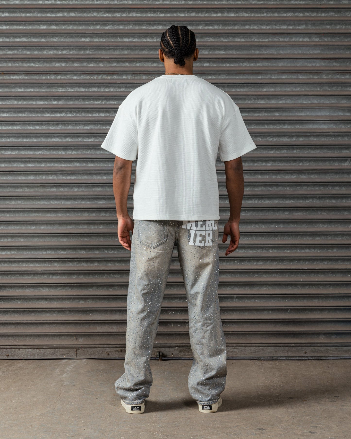 Mercier white Eagle waffle t-shirt