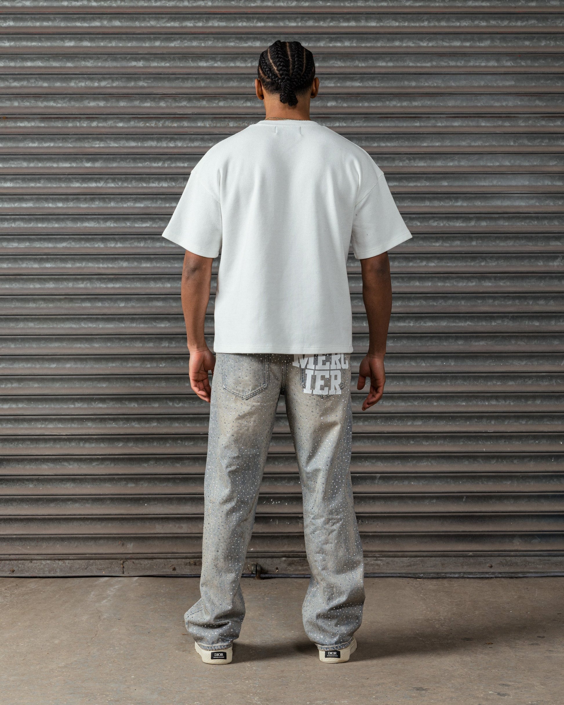 Mercier white Eagle waffle t-shirt