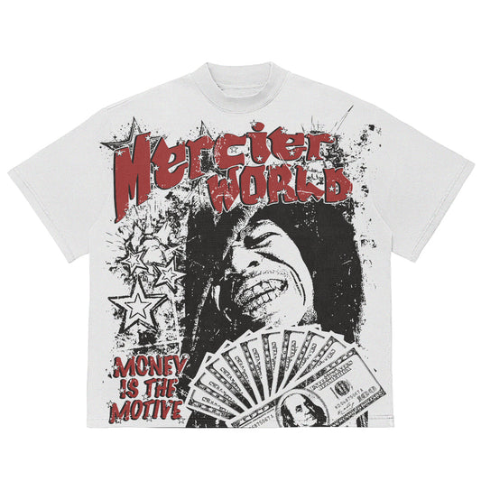 Mercier white Money Is The Motive t-shirt