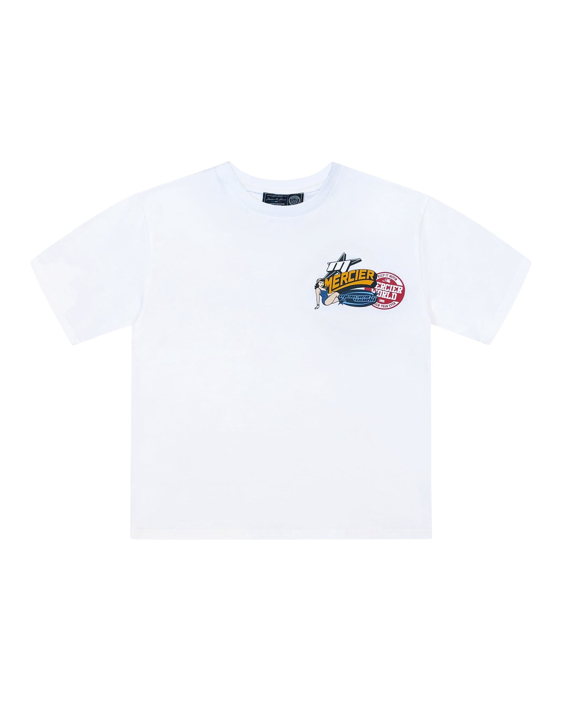 Mercier white Pin Up badge t-shirt