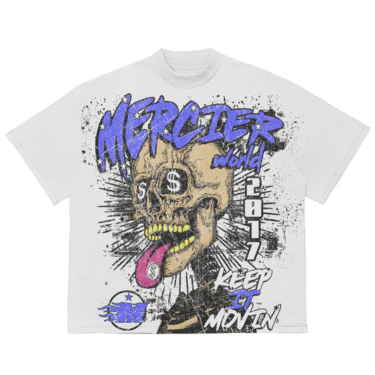 Mercier white Skull relaxed t-shirt