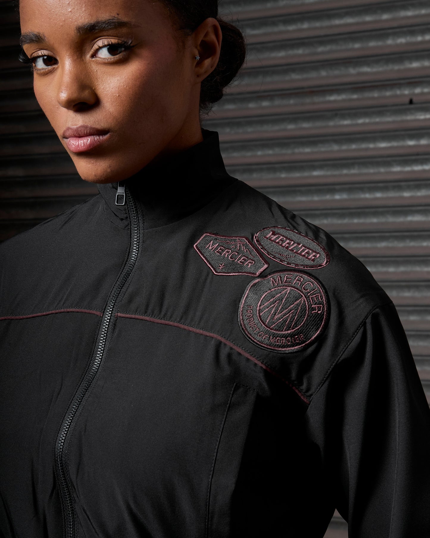 Mercier women's black piping track jacket