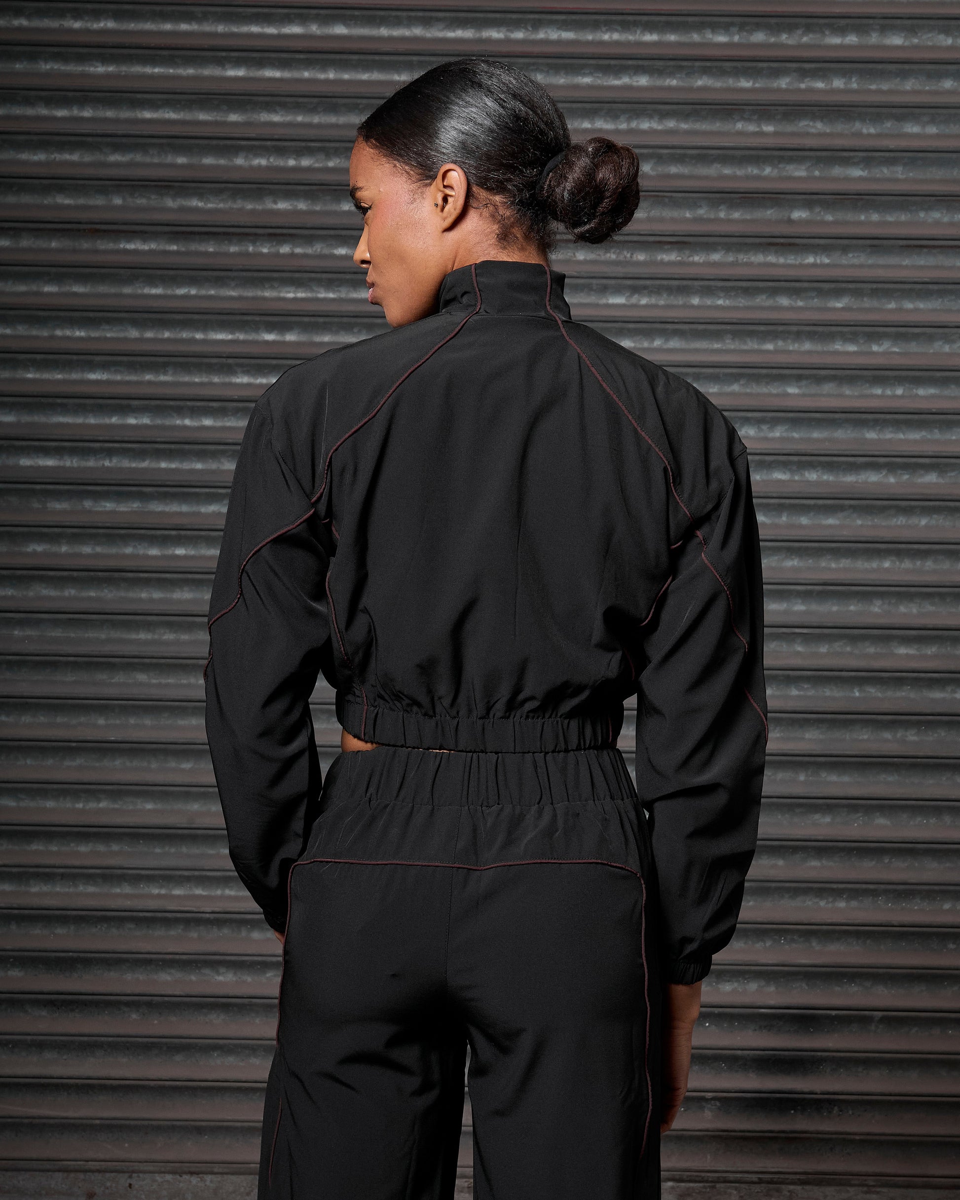 Mercier women's black piping track jacket