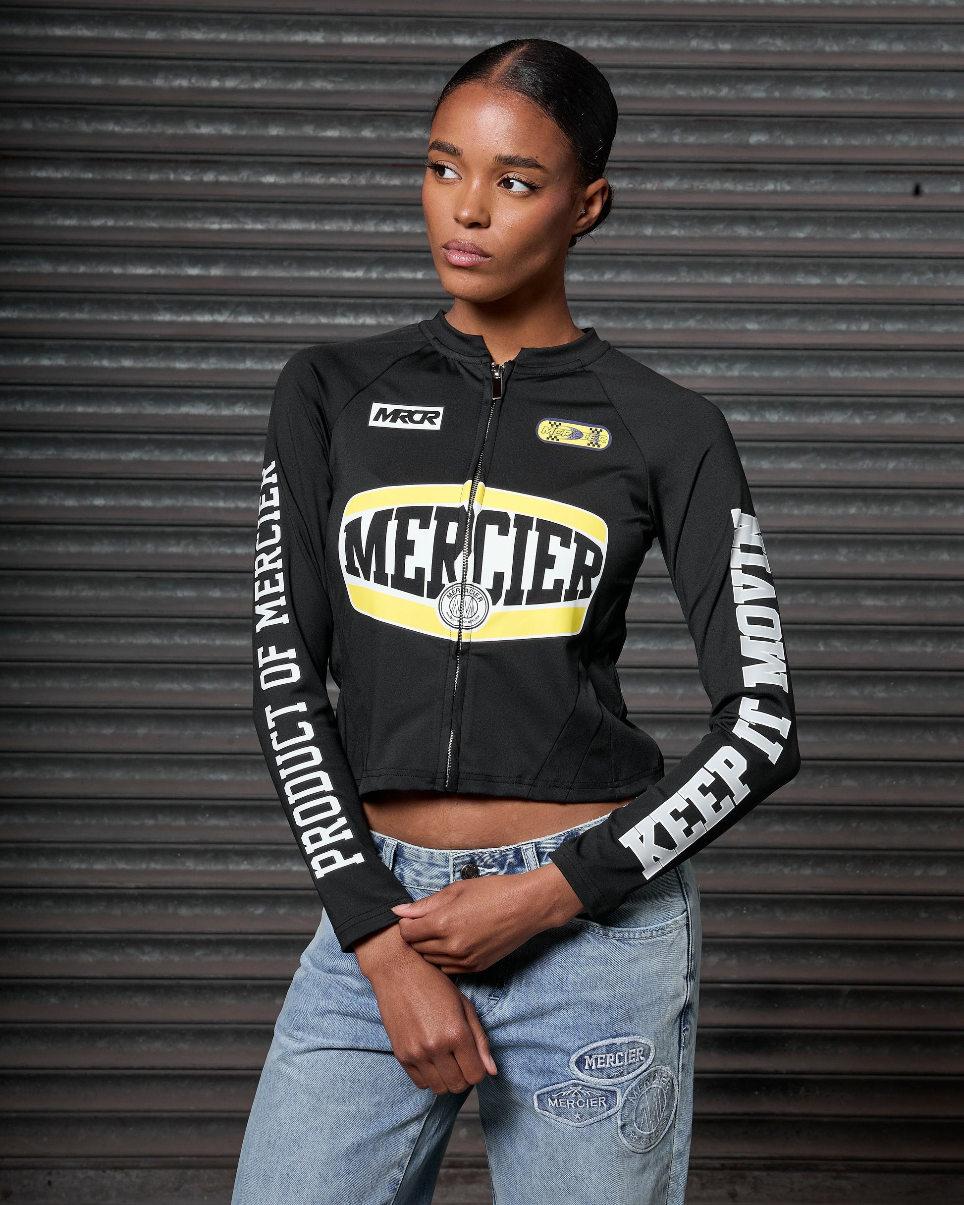 Mercier women's black racer top