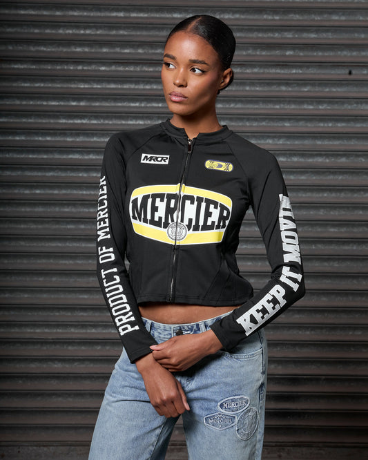 Mercier women's black racer top