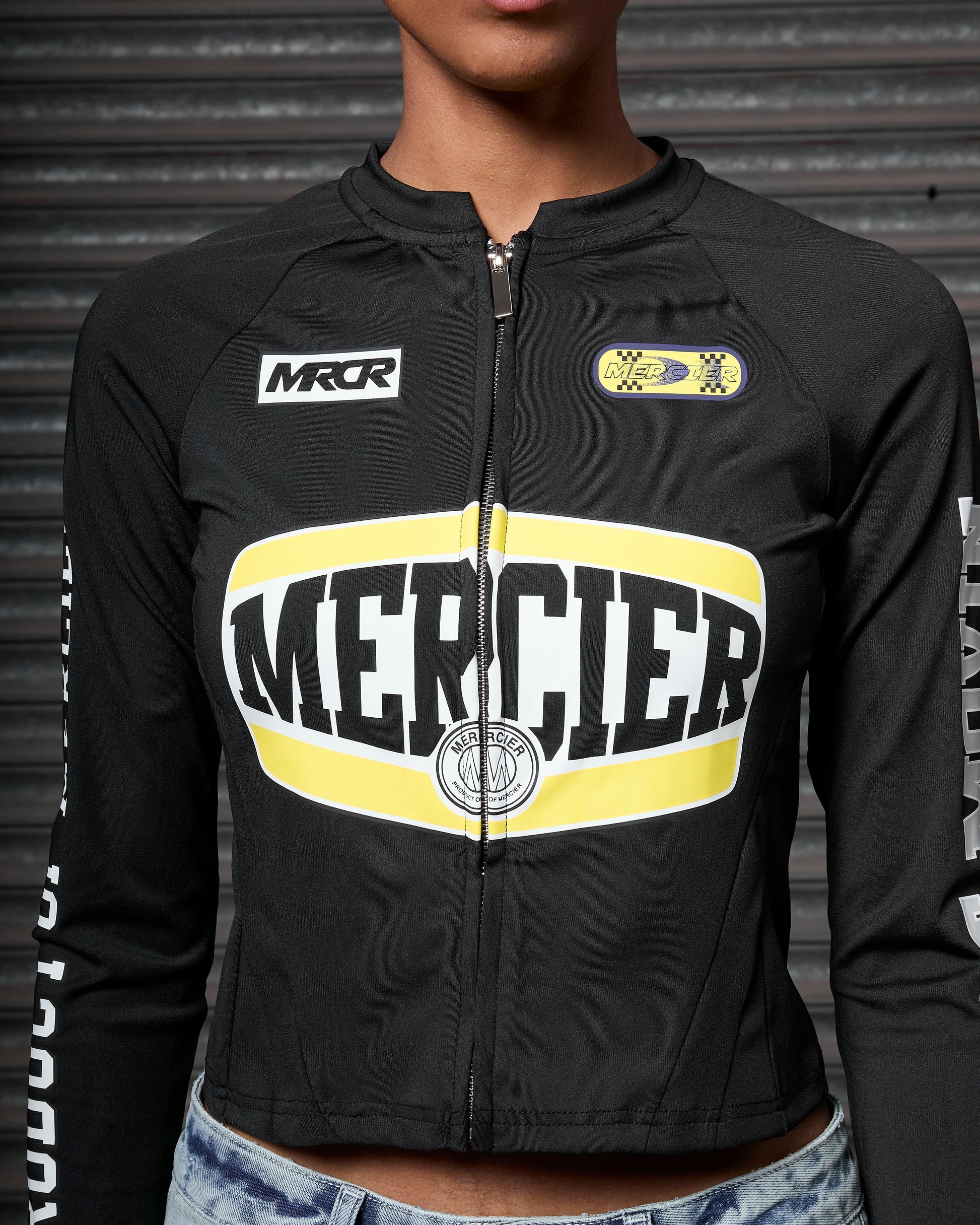 Mercier women's black racer top