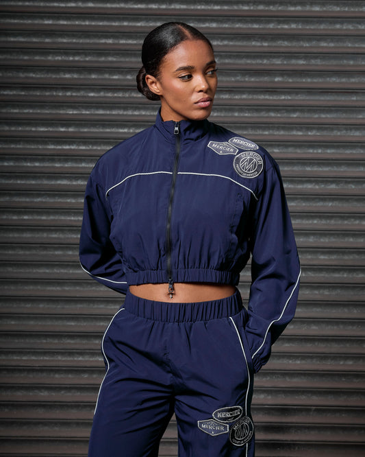 Mercier women's navy piping track jacket
