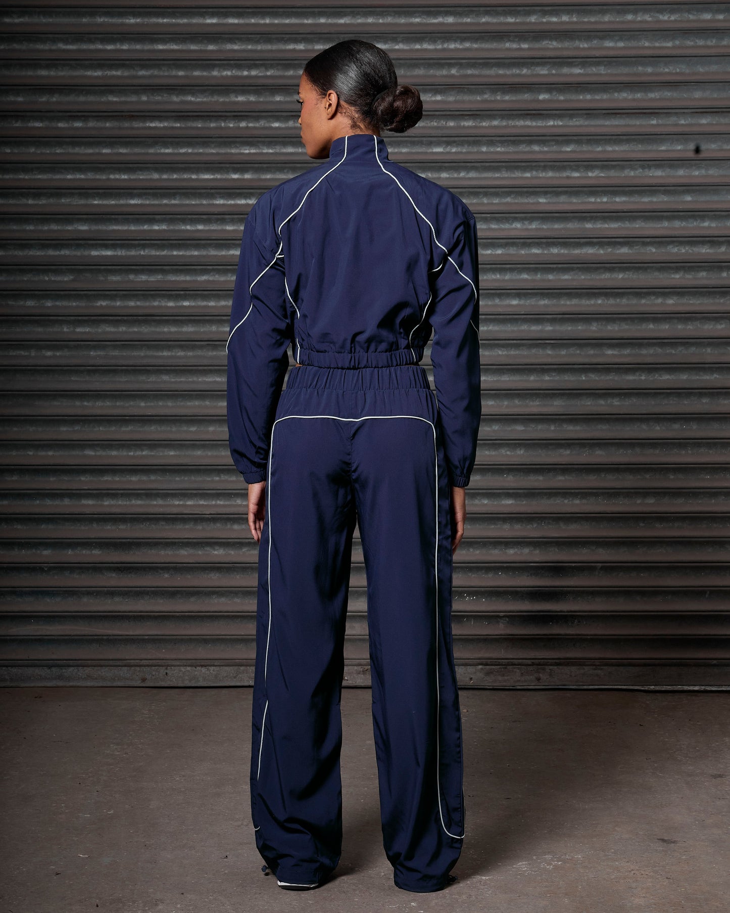Mercier women's navy piping track jacket