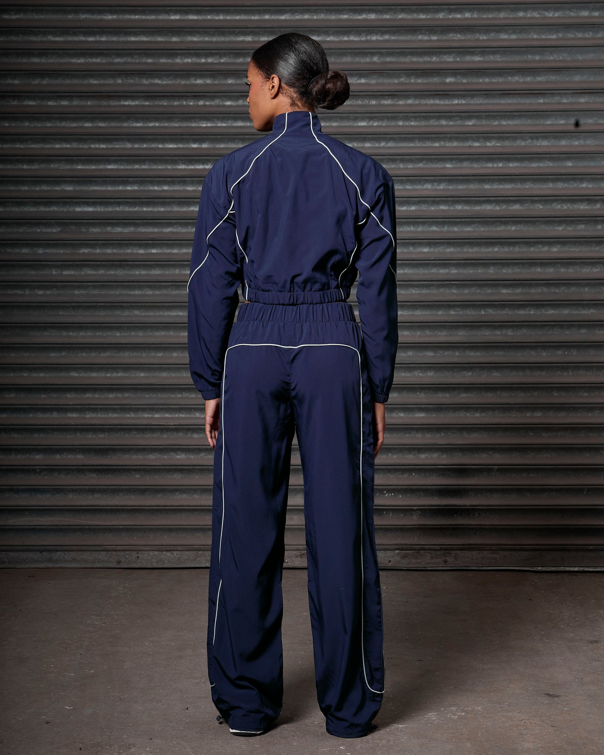 Mercier women's navy piping track jacket