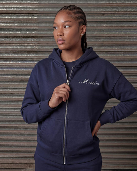 Mercier women's navy silver Authenticity hoodie