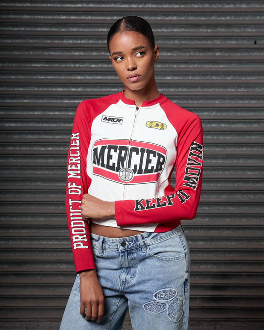 Mercier women's red racer top
