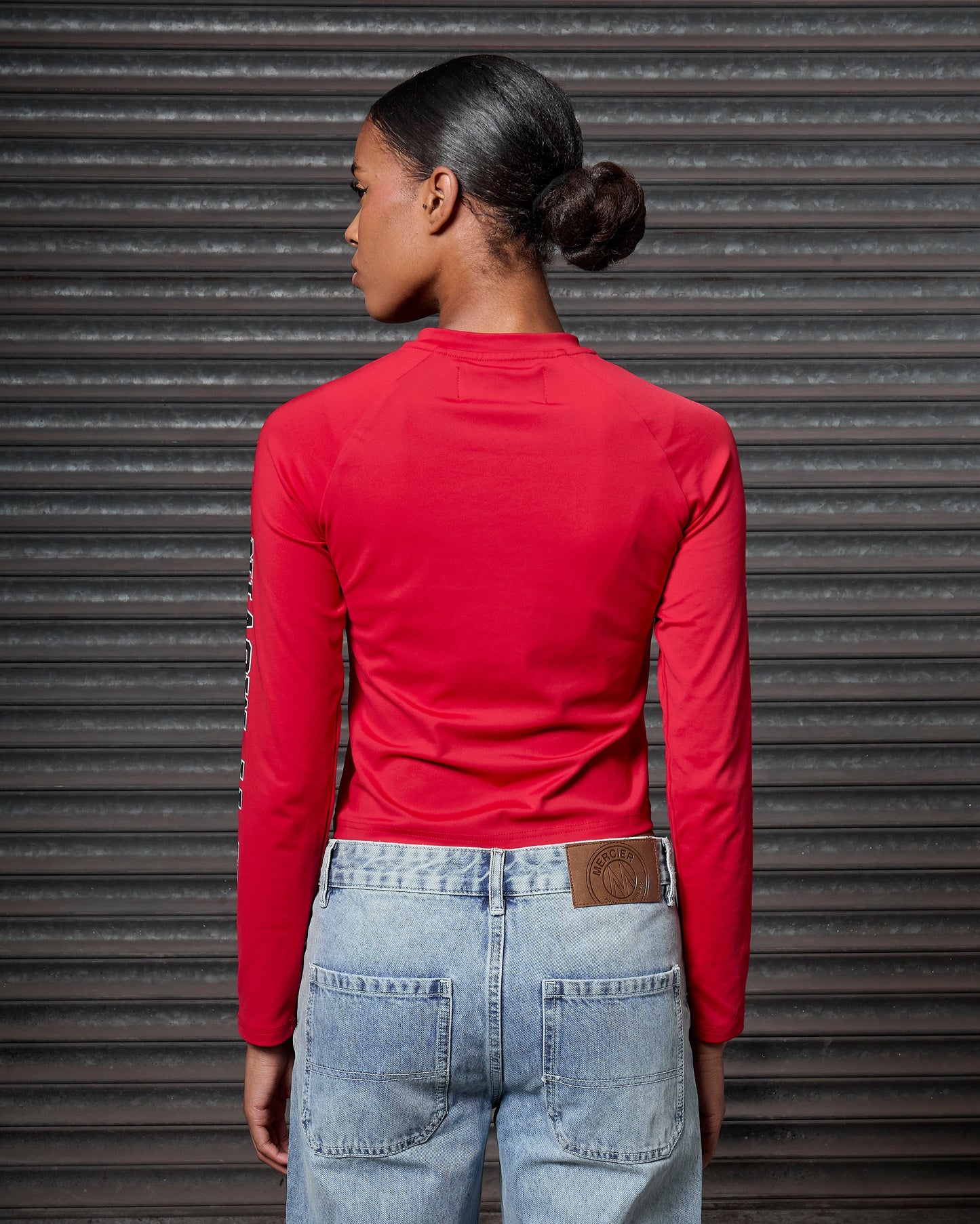 Mercier women's red racer top
